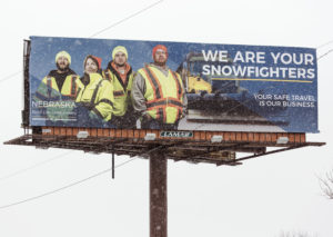 NDOT Billboards Highlight Local Snowplow Drivers